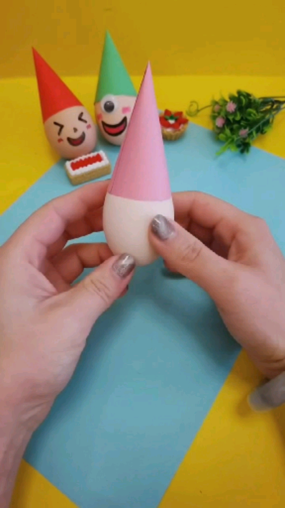 #手工制作#鸡蛋壳不倒翁