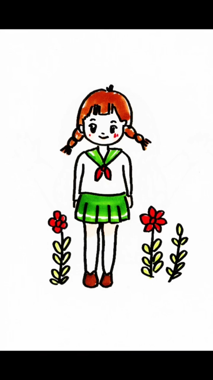 #简笔画#画个小学生吧