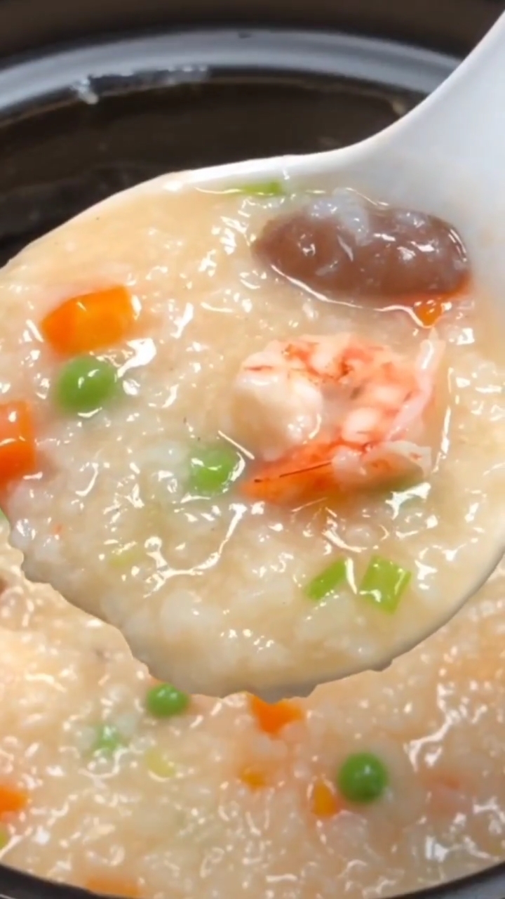 #自制美食#营养美味的虾仁粥