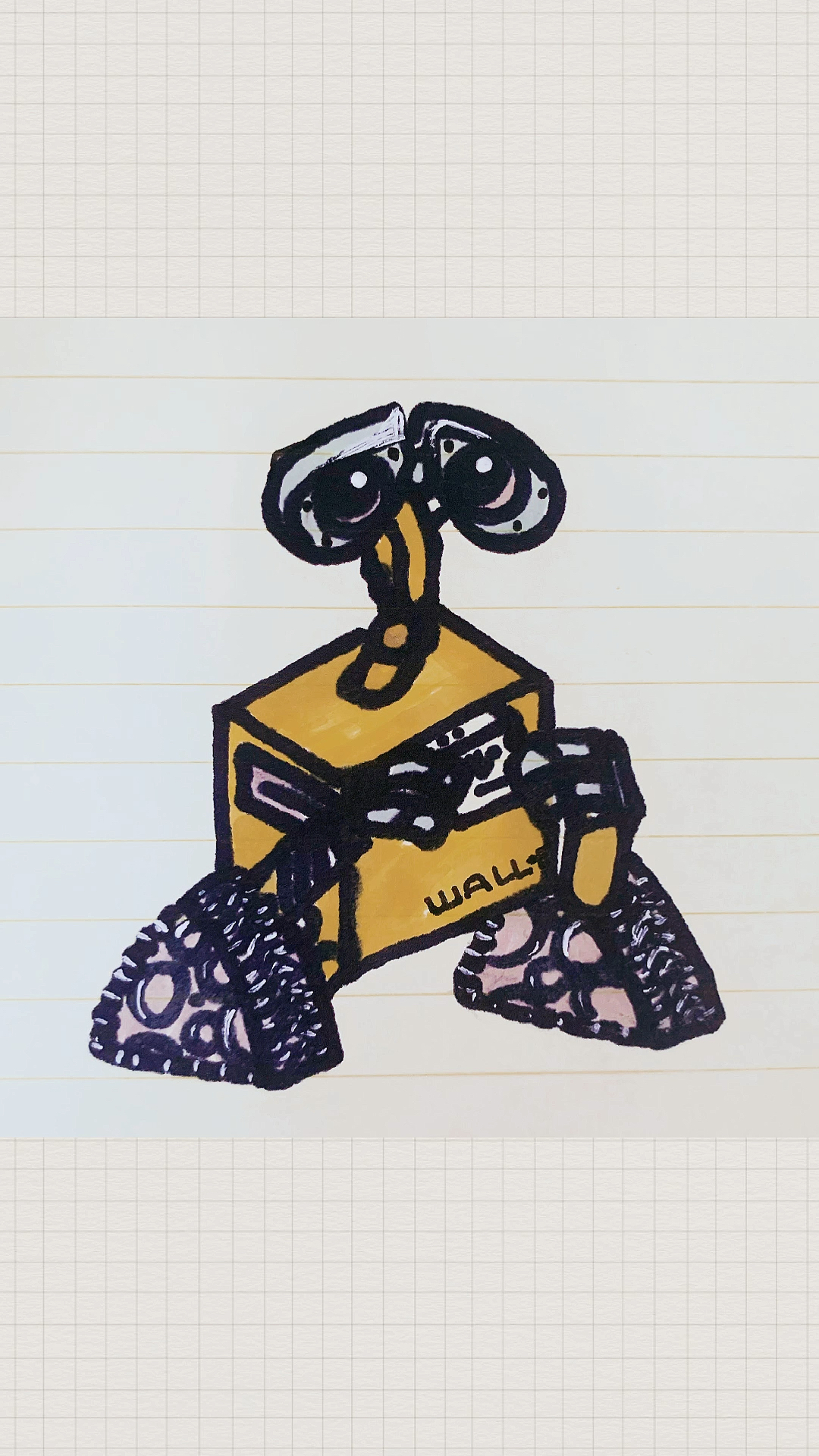 #简笔画#瓦力机器人简笔画～