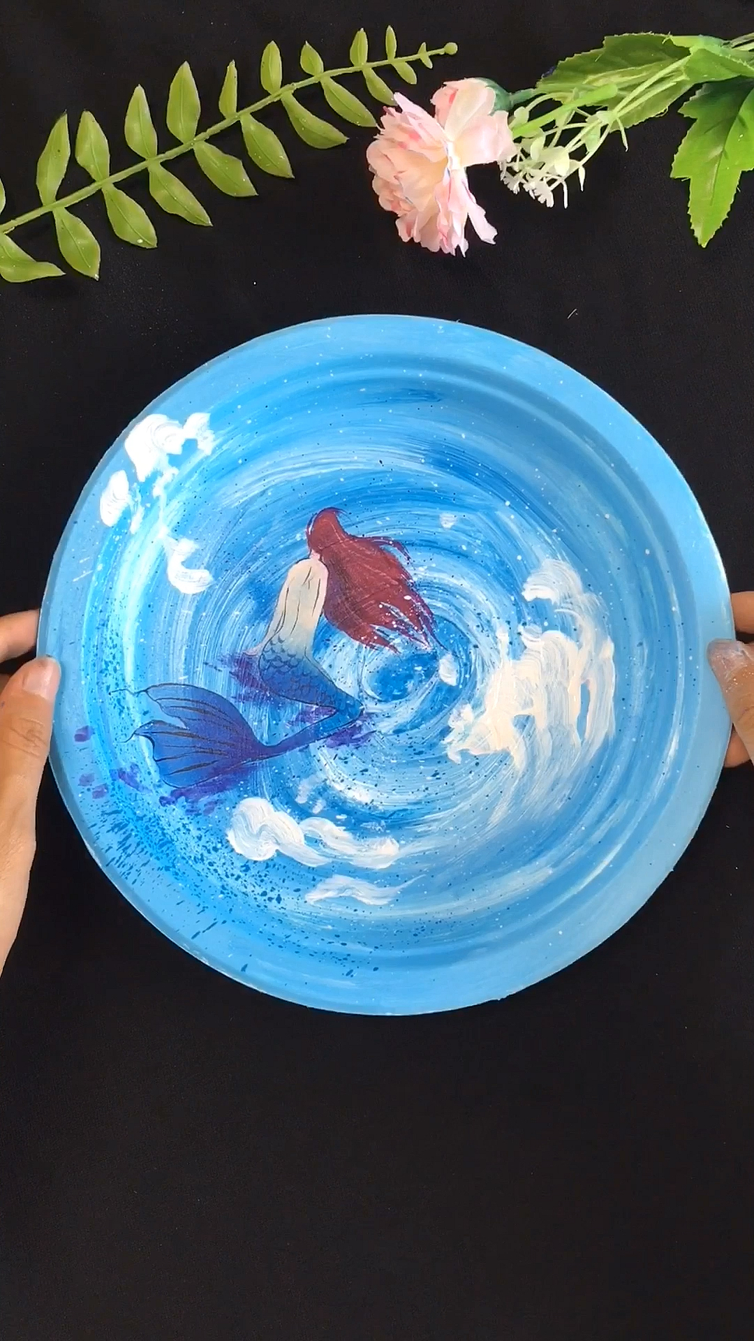 #创意画#美人鱼装盘，是这样的吗？