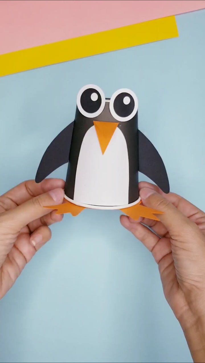 #你好秋天#萌萌的纸杯企鹅