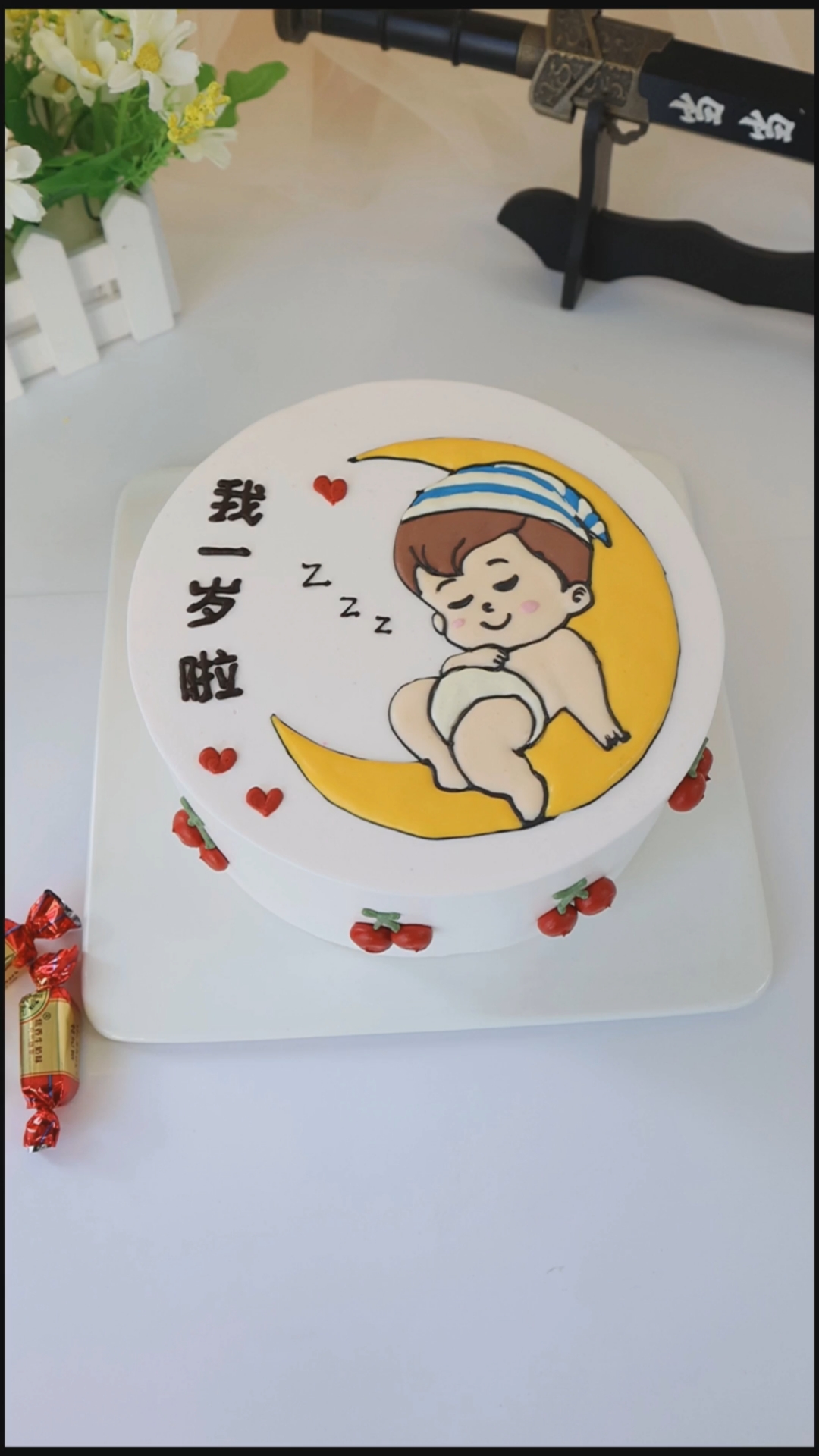 #生日蛋糕#芝士转印教程,配方在片尾哦