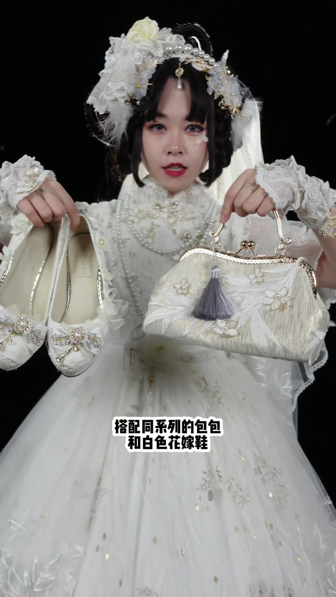 #lolita#中华风的白色华丽款lolita!我觉得每次九歌都能给我带来惊喜