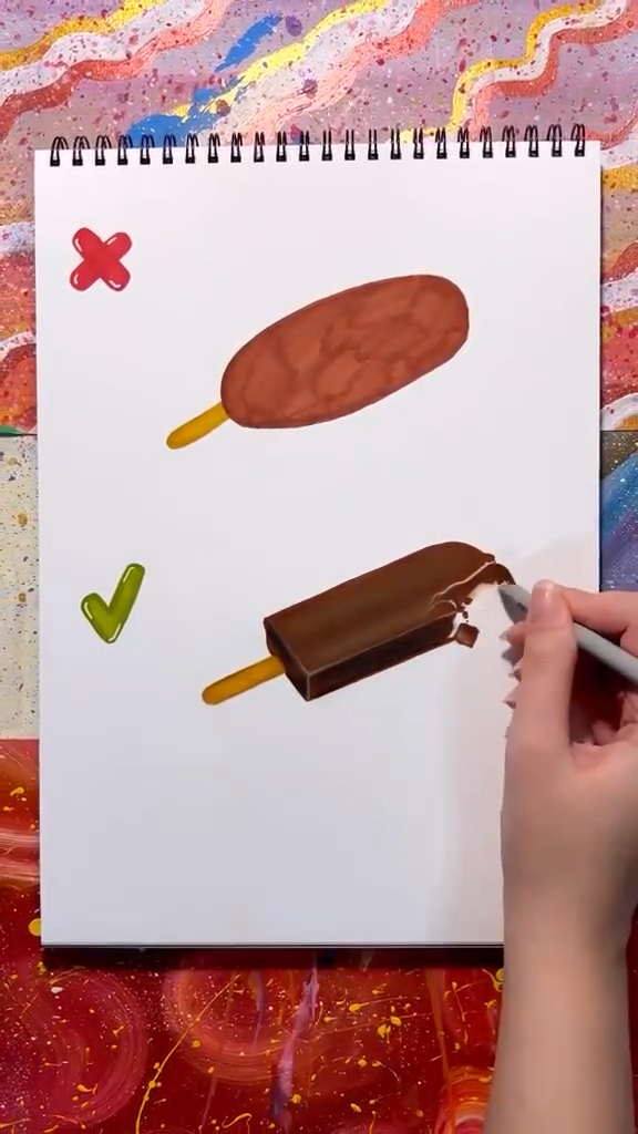 #我要上热门#巧克力雪糕的正确画法