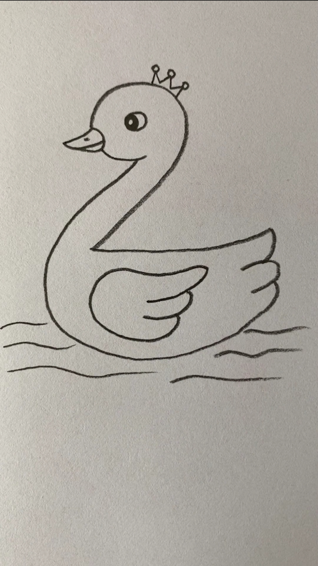 用数字2画一只天鹅