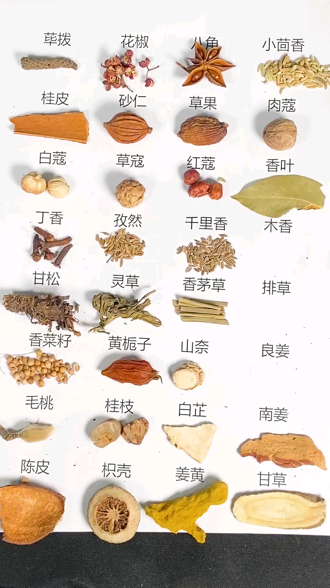 #卤菜知识分享#香料大全,教你识香料,无论是卤菜,麻辣烫,火锅都用得着