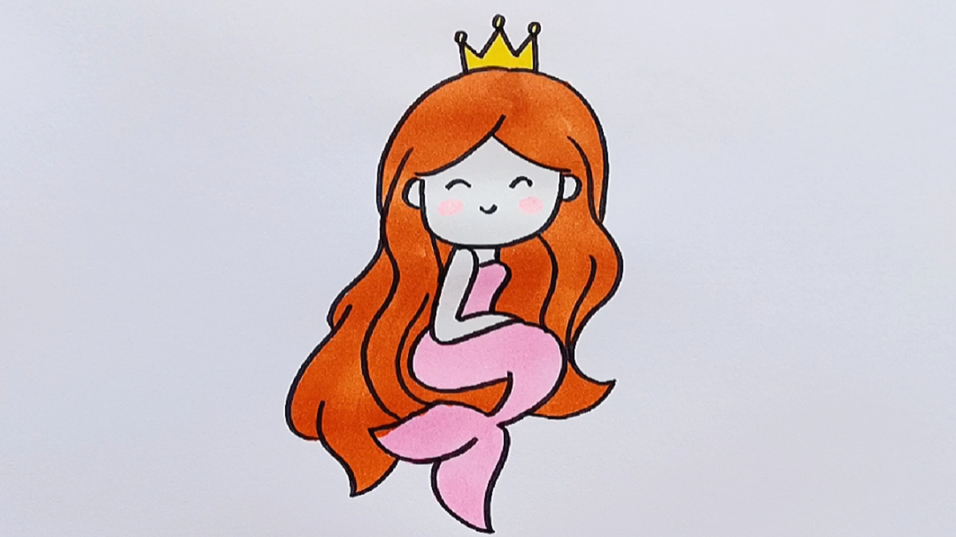 #简笔画#美人鱼简笔画