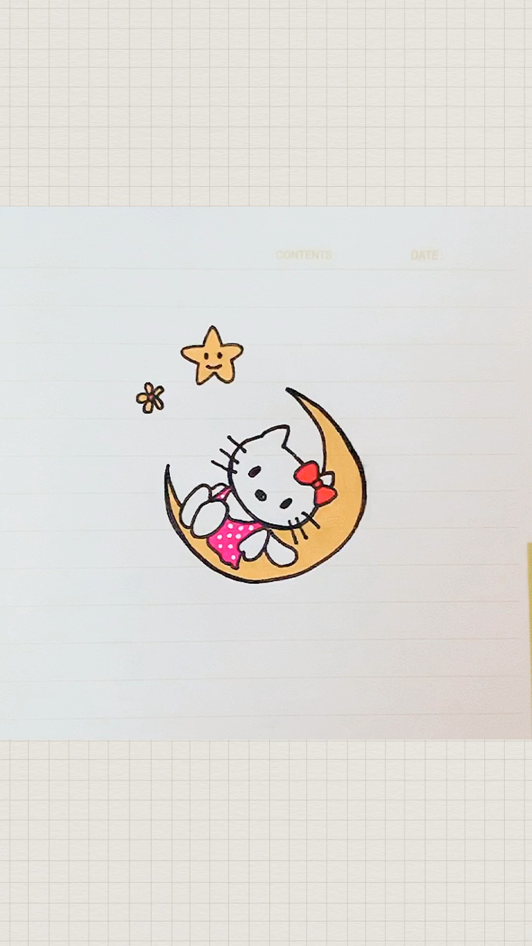 #简笔画#可爱helloKitty简笔画～