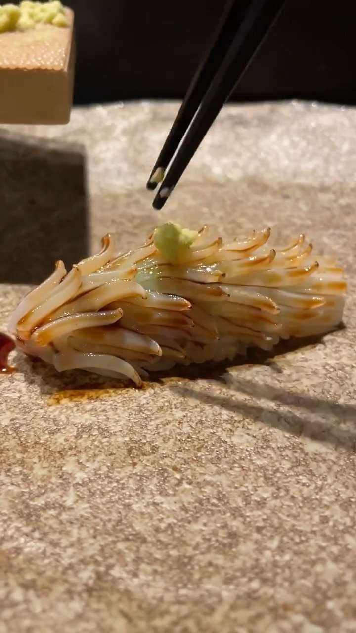 鲜鱿鱼寿司!