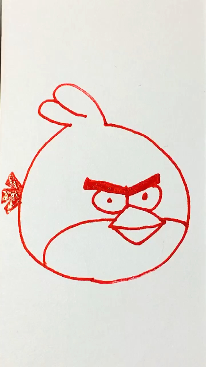 #画画原来如此简单#一学就会的愤怒小鸟简笔画