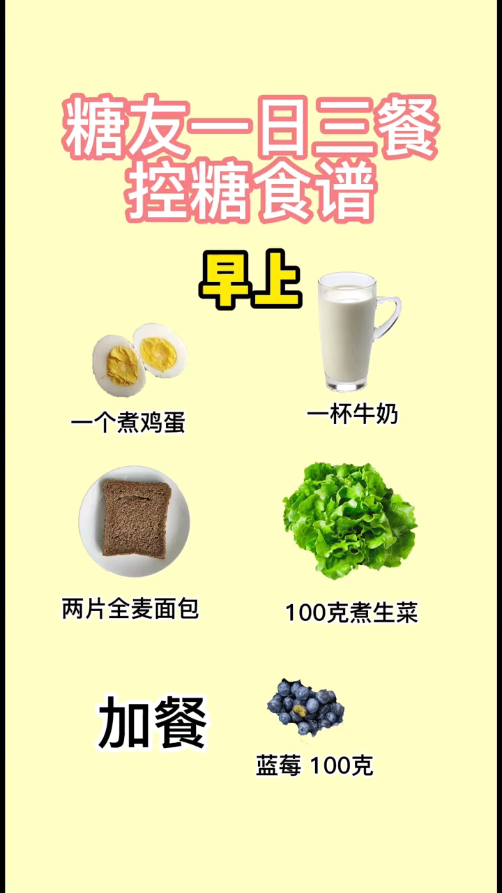 糖友一日三餐控糖食谱