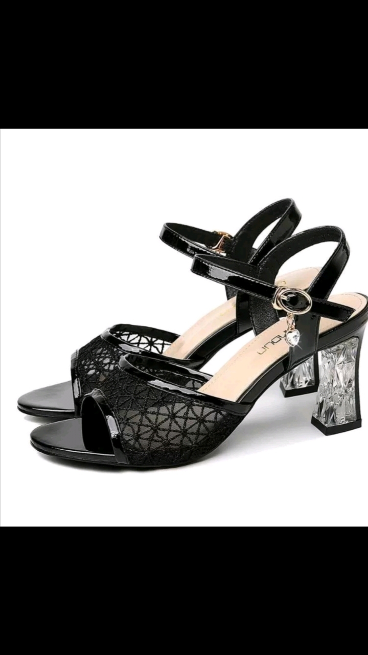 #夏日穿搭#网纱水晶跟时尚女鞋