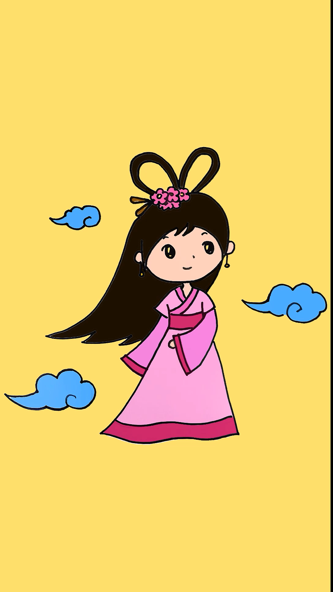#简笔画#学画古装小公主,简单又漂亮