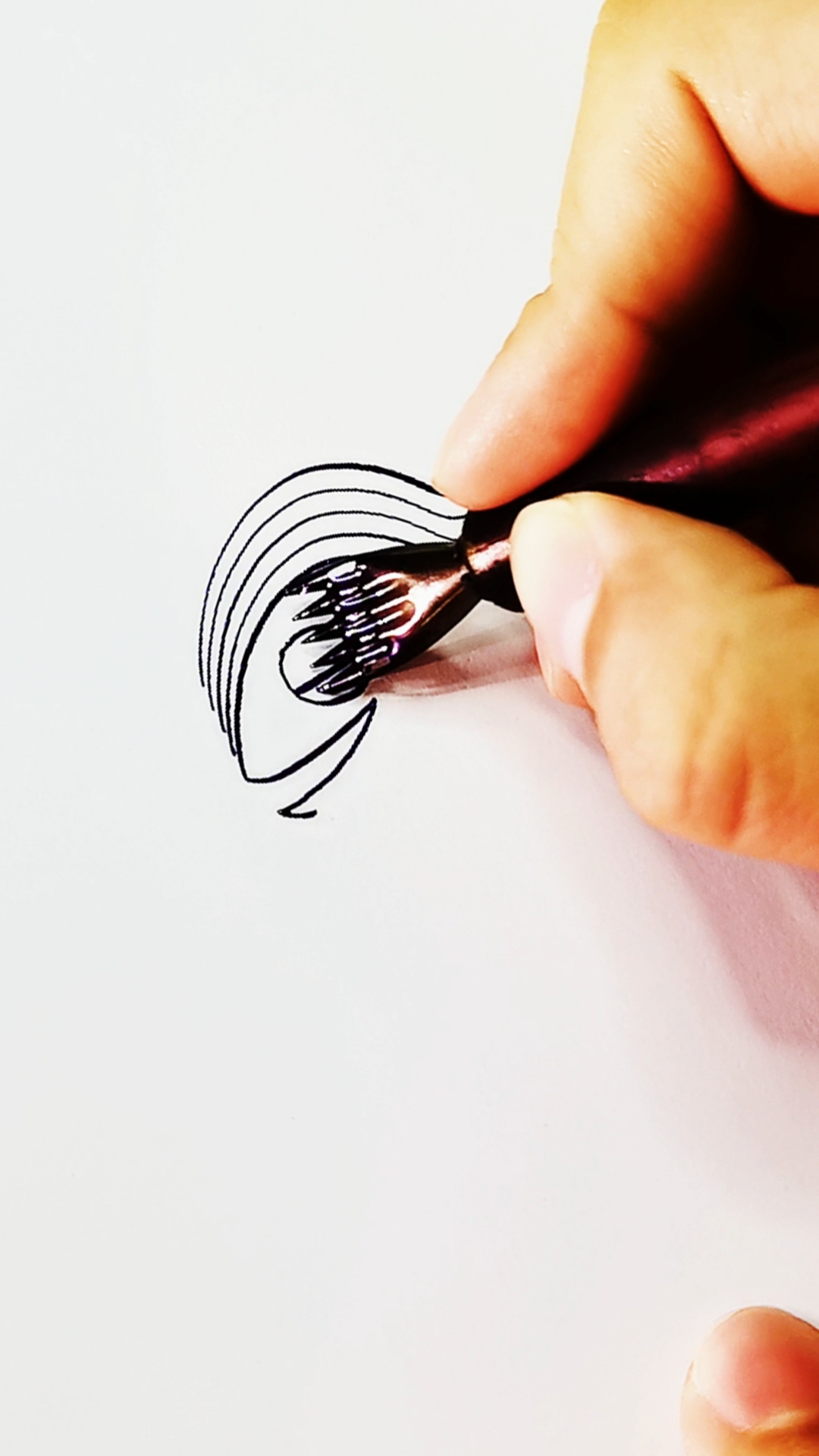 #手绘#用这支笔画一排小鲸鱼