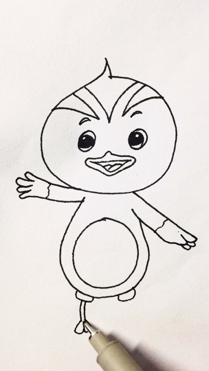 #画画原来如此简单#学画小鸭子简笔画