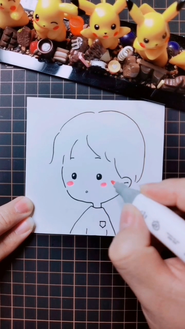 可爱男孩简笔画头像