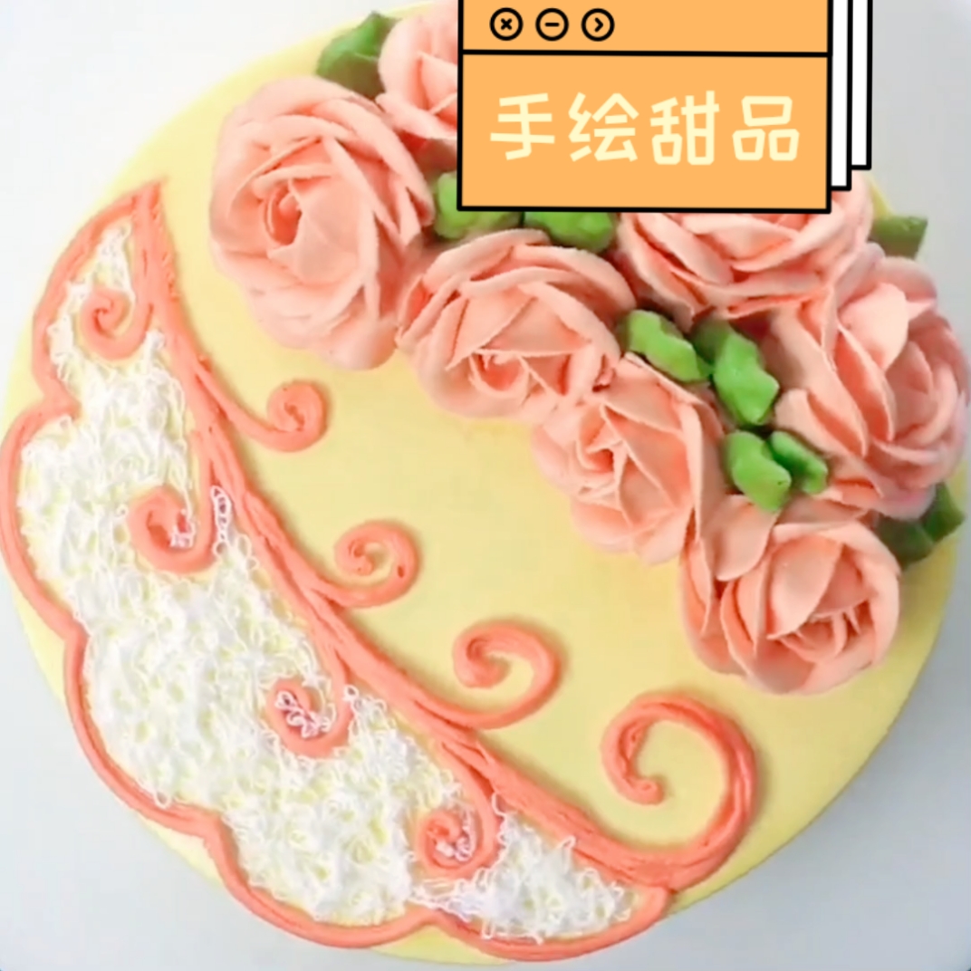 #美食甜品#手绘制作下午茶蛋糕甜品