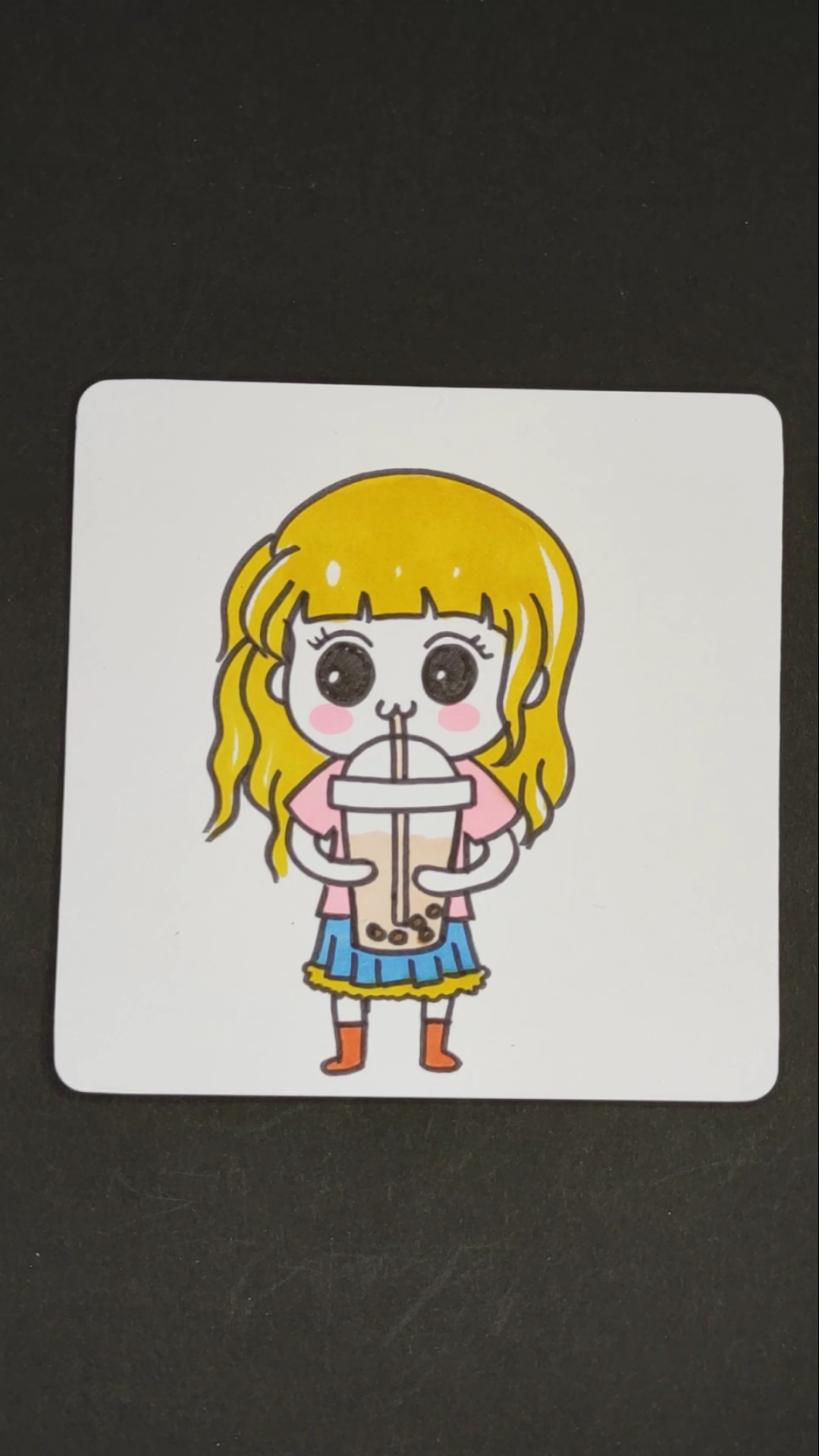 #画画原来如此简单#你闺蜜喜欢喝奶茶吗?赶紧@她出来看看