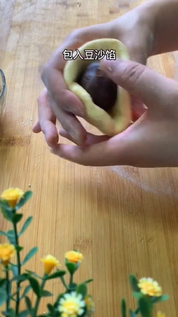 南瓜糯米豆沙包