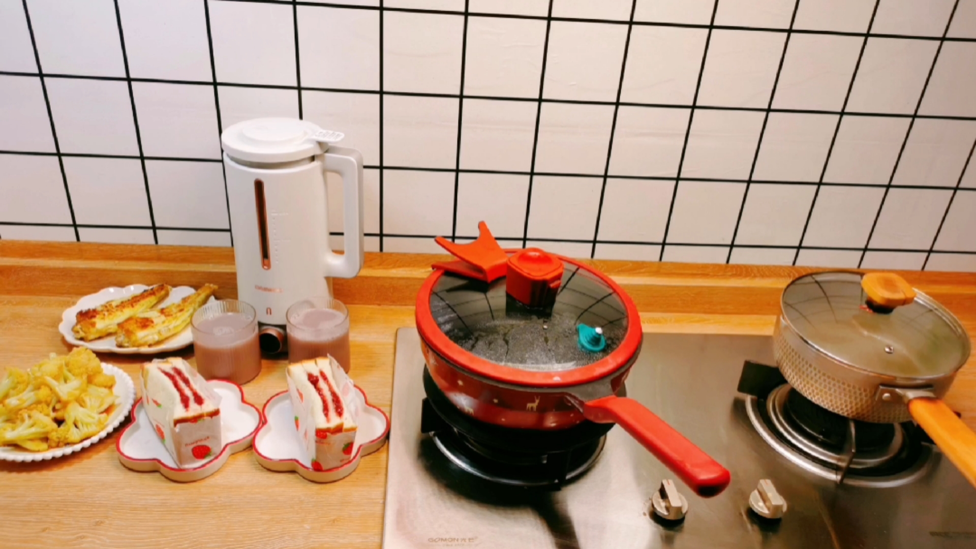 #美食#早餐|自制草莓酱三明治简单好吃