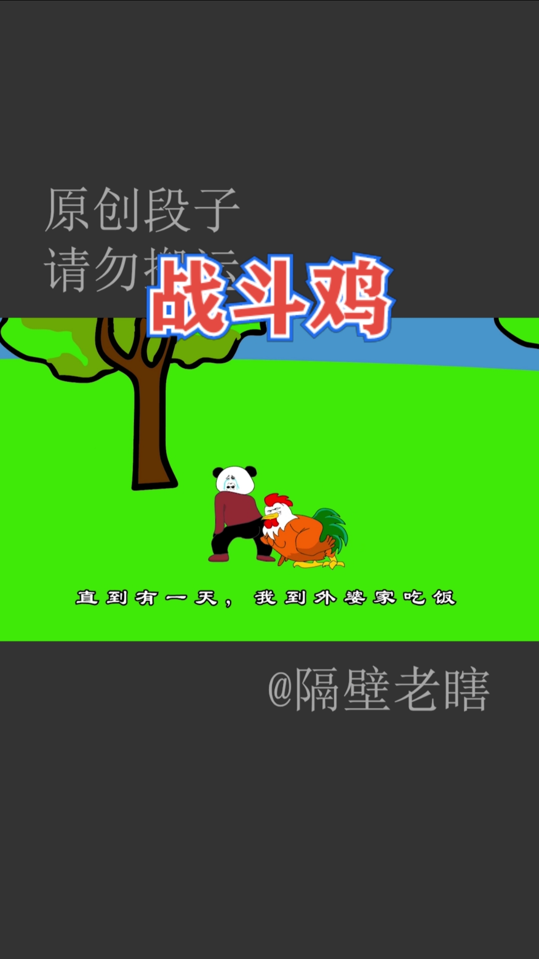 小时候,外婆家的大公鸡怒斗大黑狗