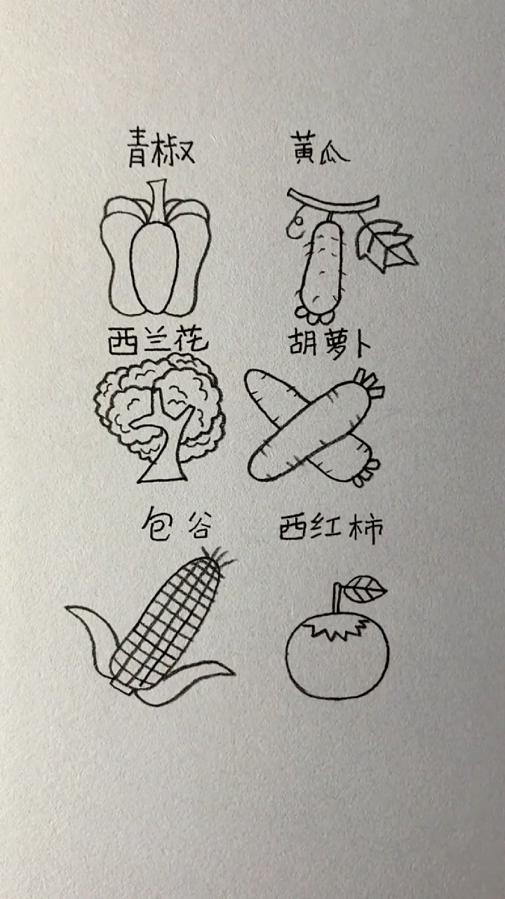 #画画原来如此简单#用数字画蔬菜
