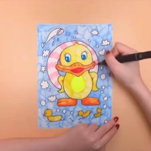 #音为有你#学画小鸭子游泳