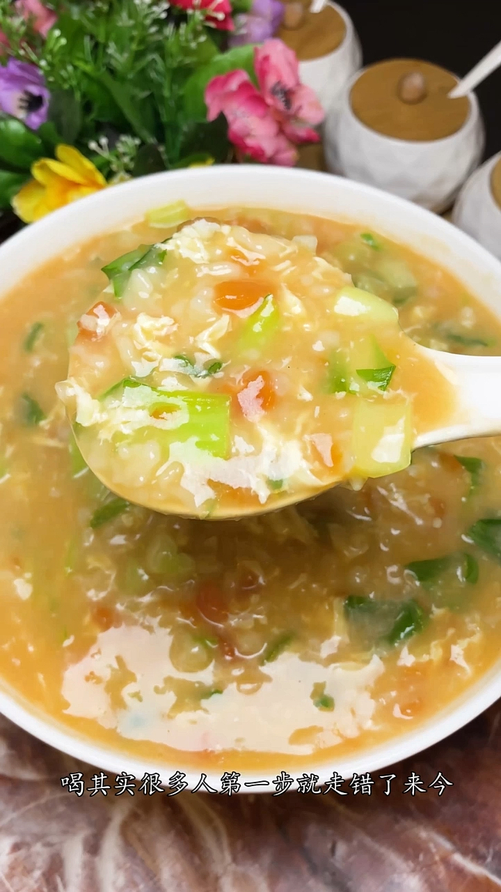 #美食#疙瘩汤的正确做法,好喝又养胃,全家都爱喝