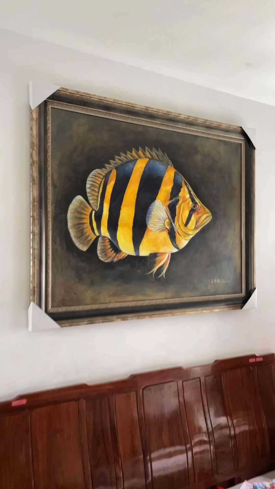 #虎鱼#泰国虎鱼大幅板画,上行龙原创独一!