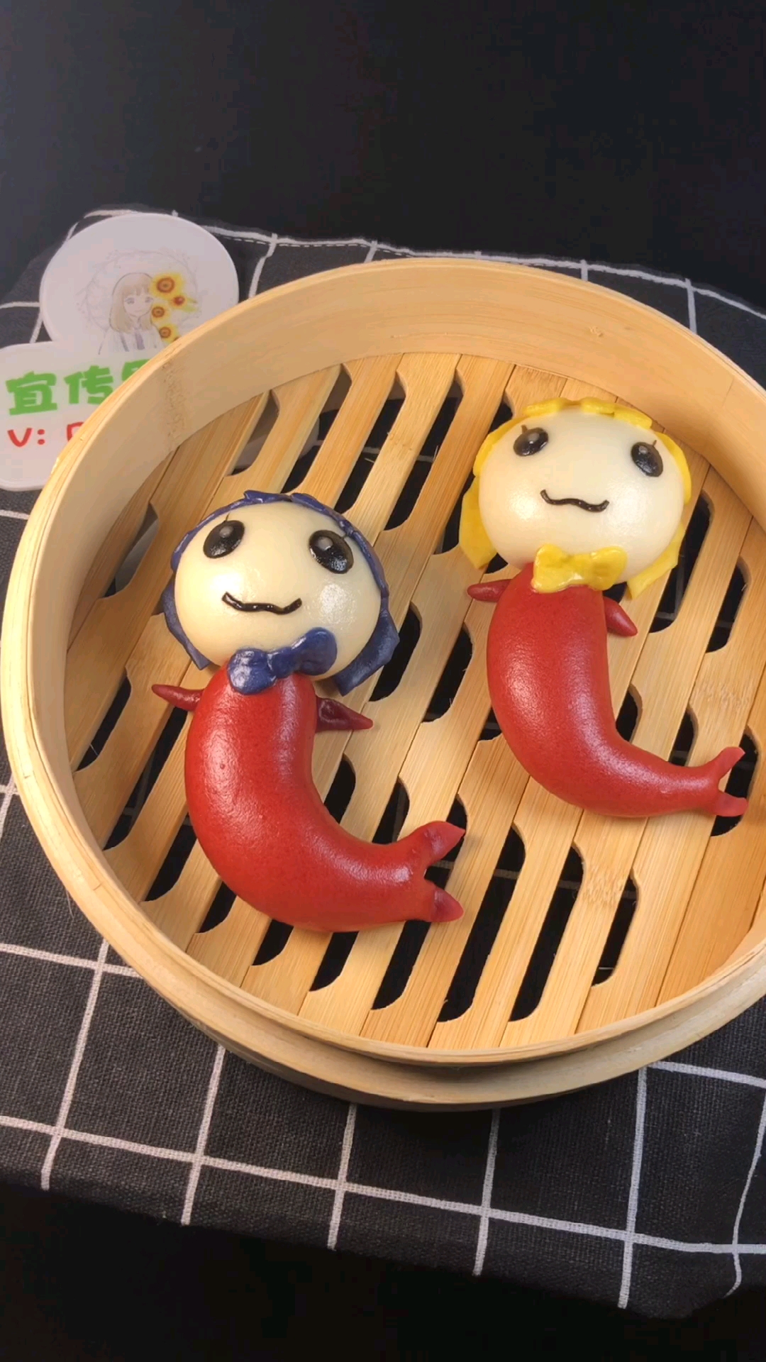 #可爱卡通馒头#