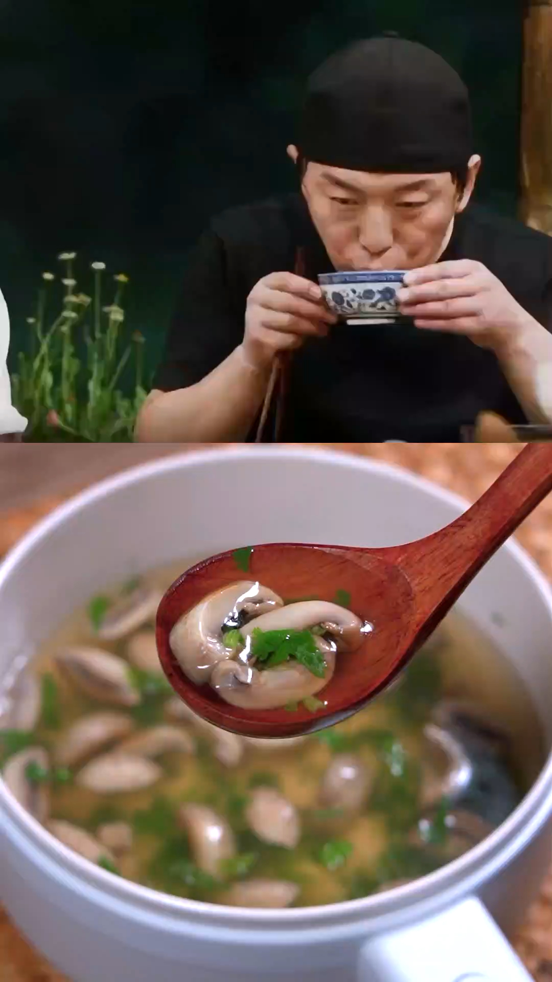 #在家做个拿手菜#为什么呢?一个口蘑汤这么简单却又这么鲜