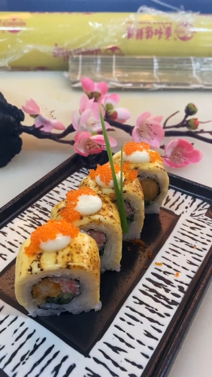 #自制美食#一款芝士虾卷寿司教程送给大家学会了记得双击加关注