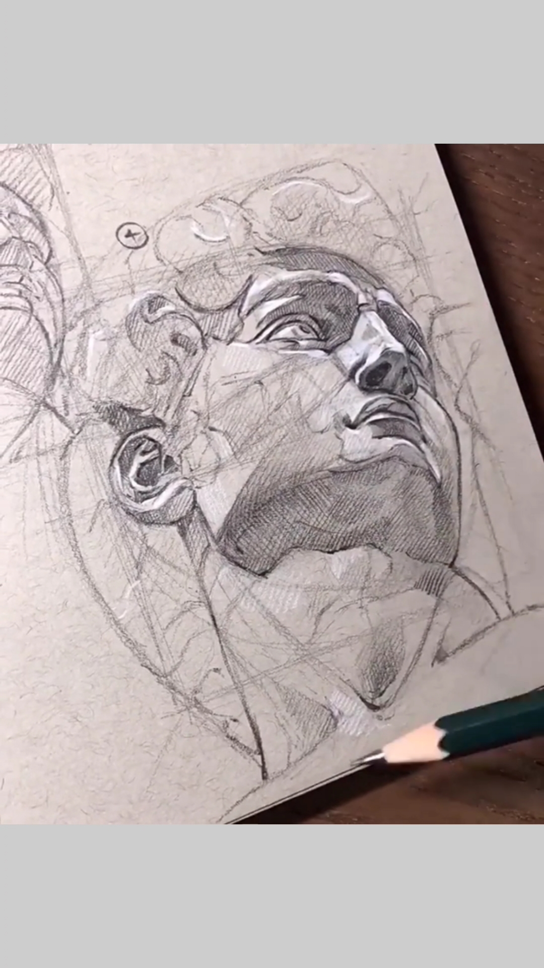 #绘画#教你画素描石膏像,一看就会的那种。