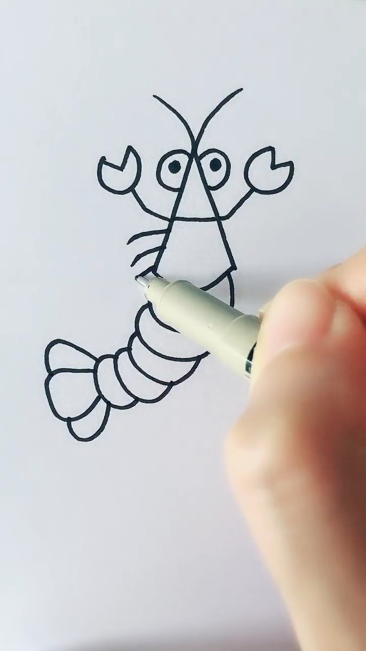 #今天吃什么#画小龙虾简笔画