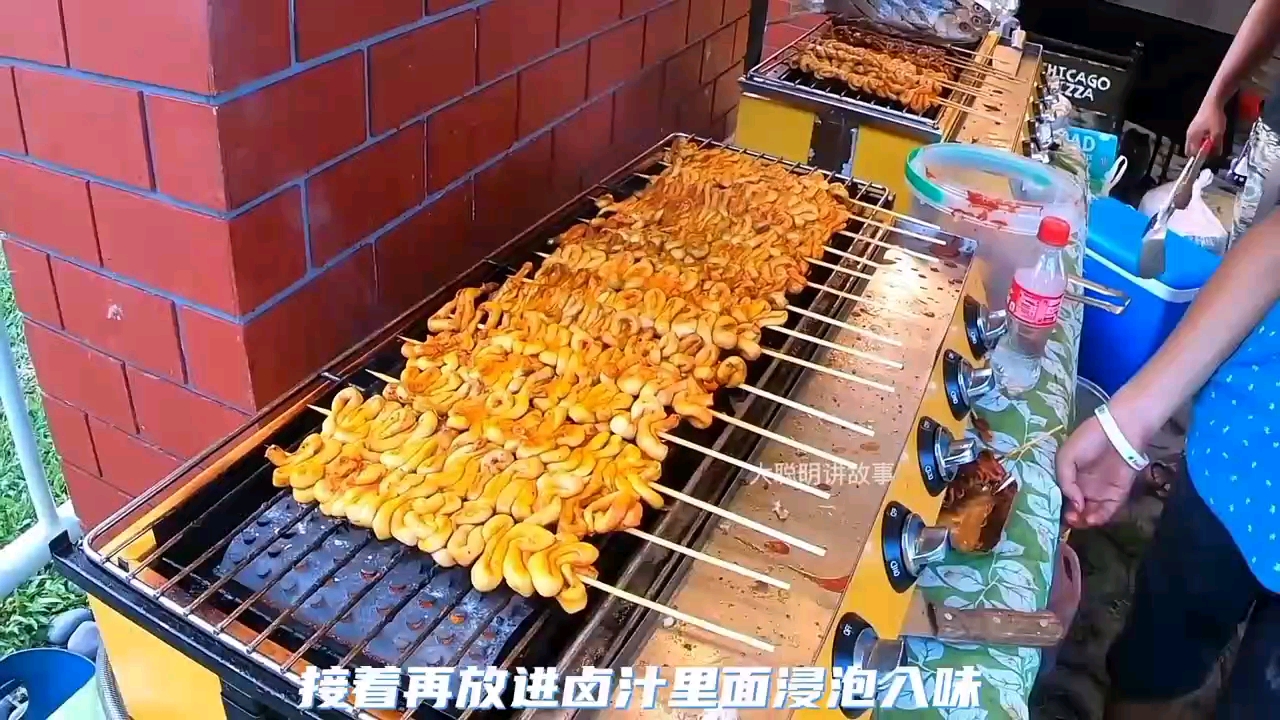 万物皆可烤之烤鸡肠