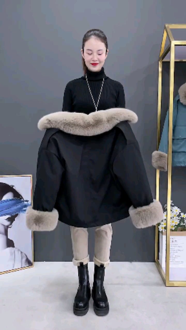 哇,真暖和,加绒加厚的派克服,搭配加绒裤子,一套穿真漂亮,爱了爱了#派克服