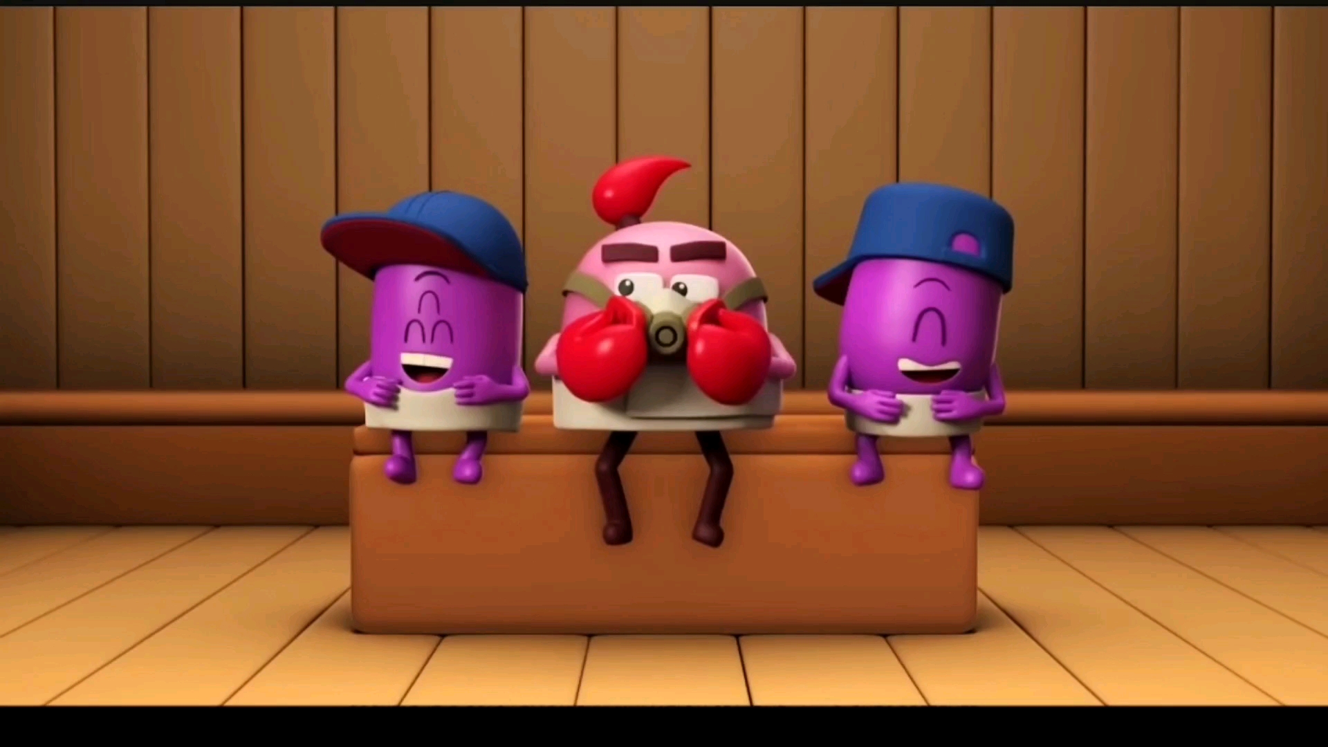 #原创动漫#螃蟹哥和小哥俩去汗蒸怎么戴着防毒面具呢他是有什么坏心思吗