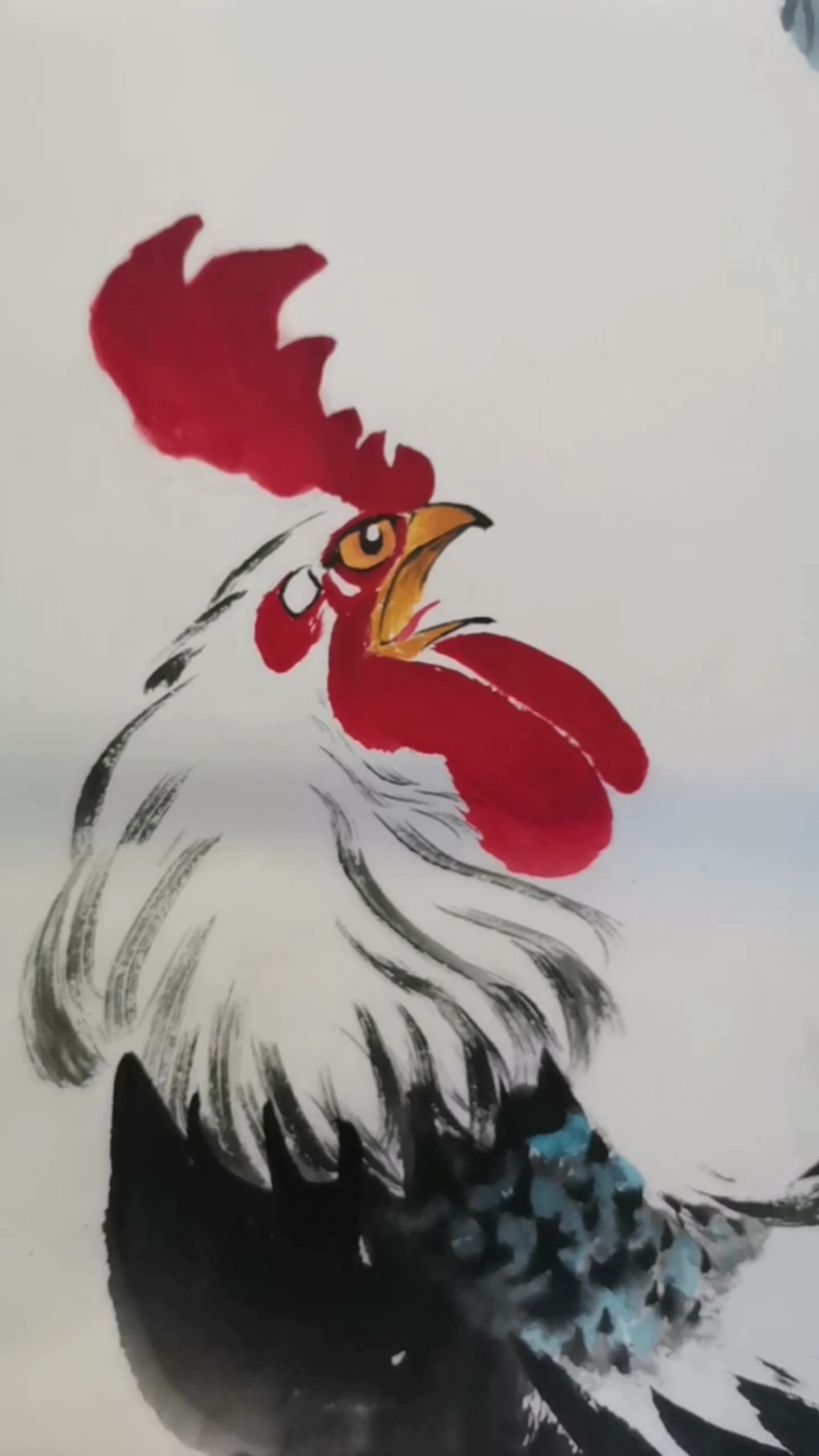 王兴民国画公鸡作品欣赏