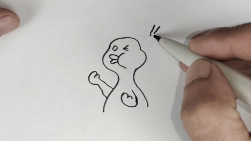 #简笔画#期末考试来了,冲鸭