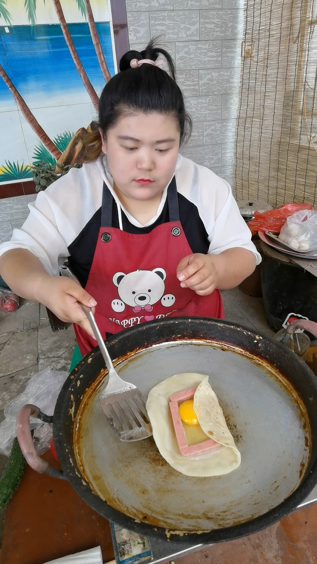 #美食#香肠鸡蛋饼,有喜欢的吗