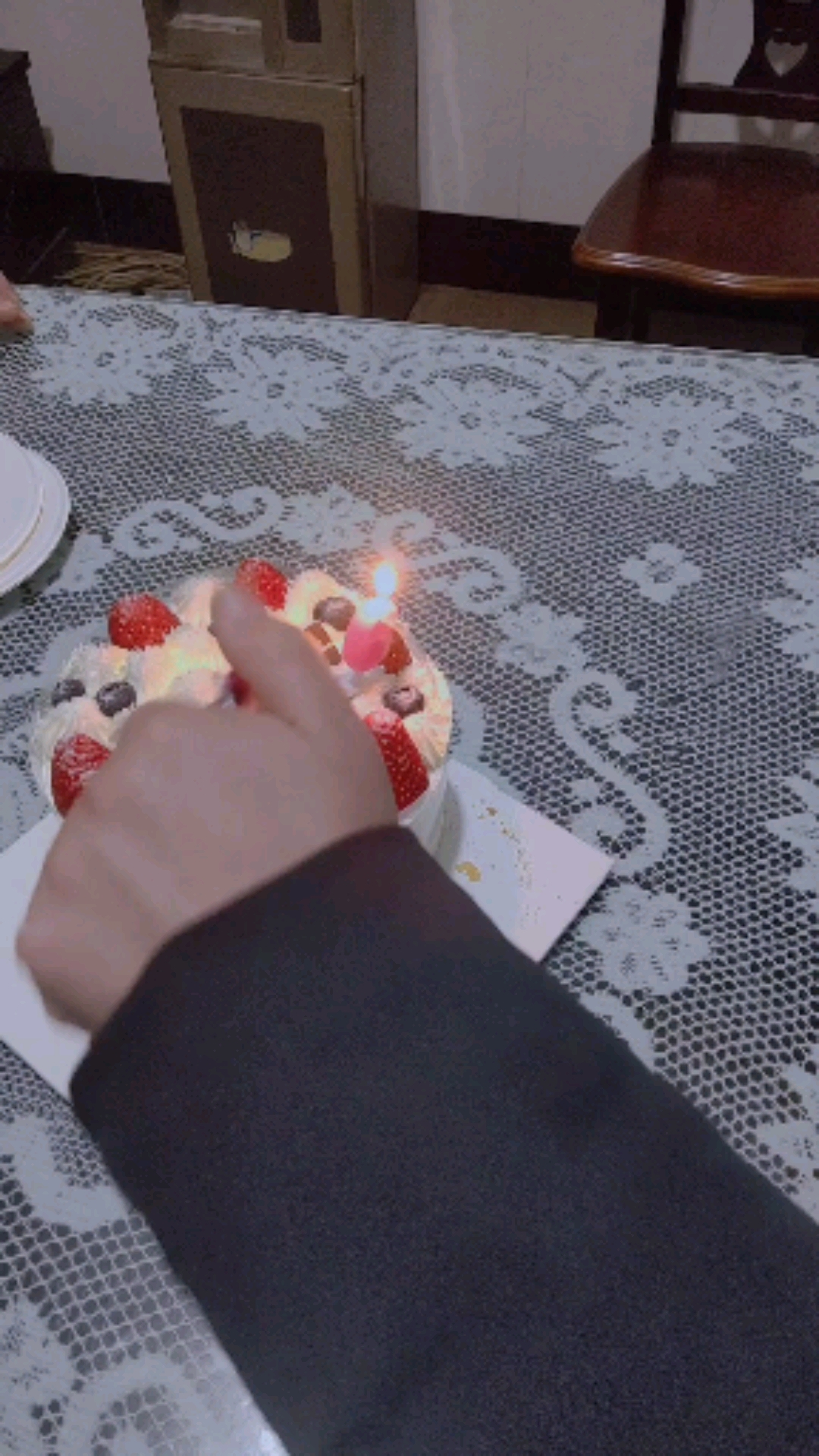 #老公生日#2021年3月18日农历二月初六不过,今天记起来,简简单单地吃个蛋糕挺好