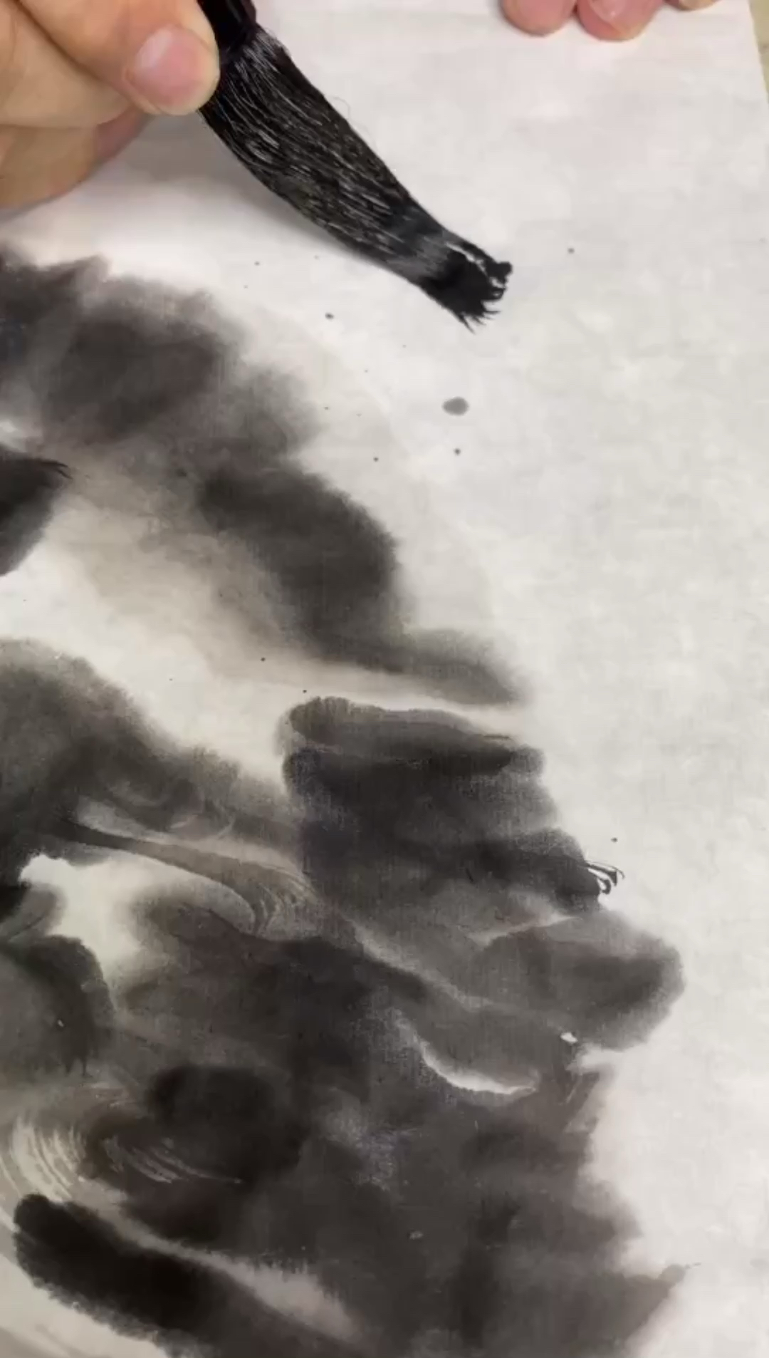 #国画名家范治斌##水墨画小鸡雏