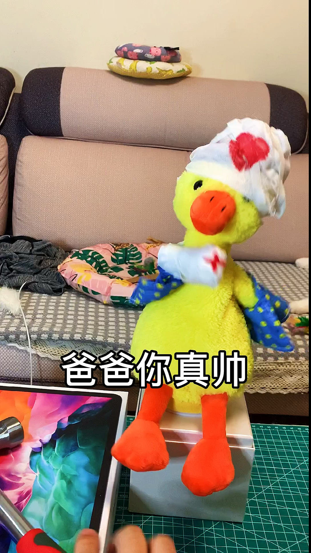 #我家萌宠成精啦#鸭子嘴硬，看我教它做