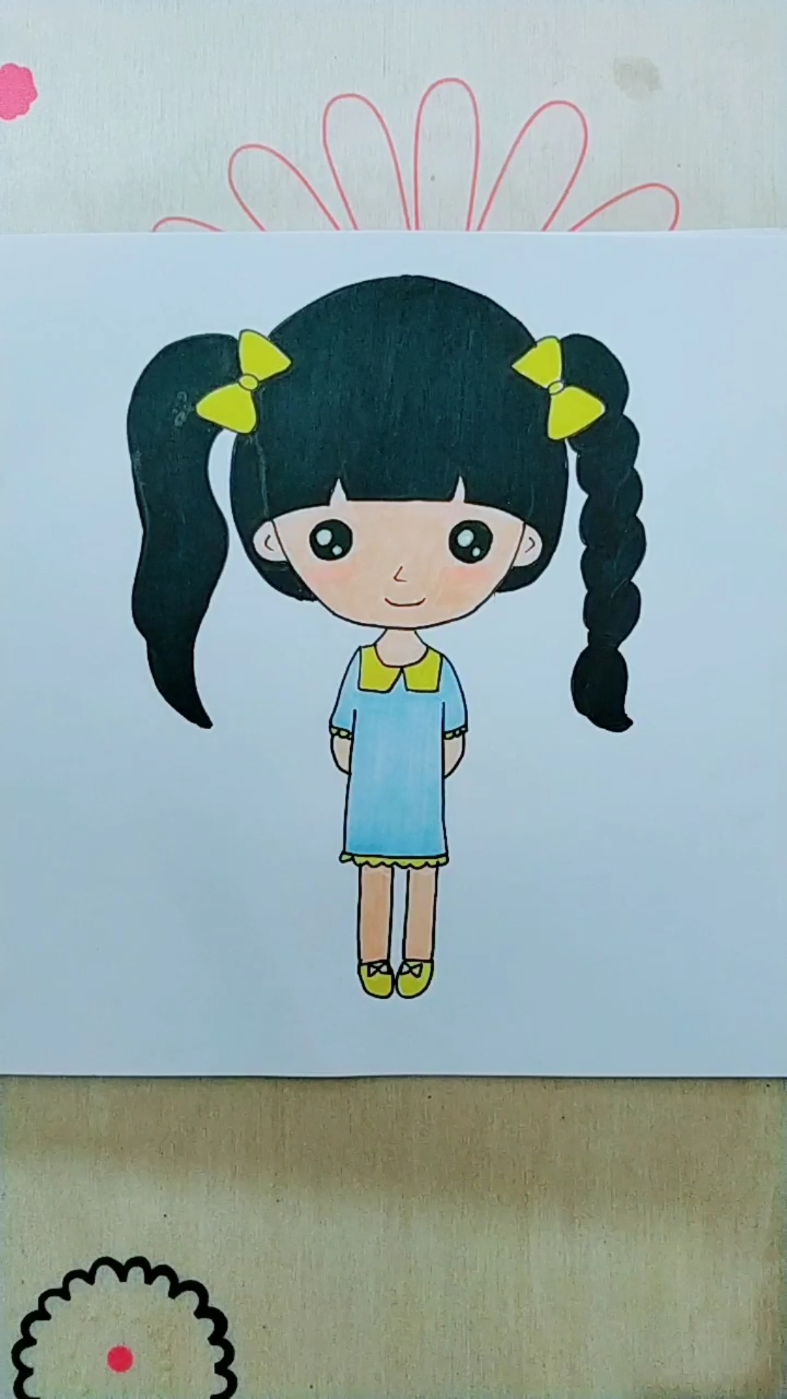 #简笔画#可爱小女孩简笔画