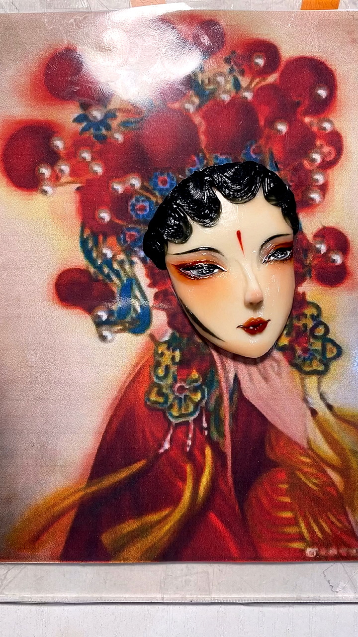 #奶油霜手绘浮雕蛋糕##国风#戏曲