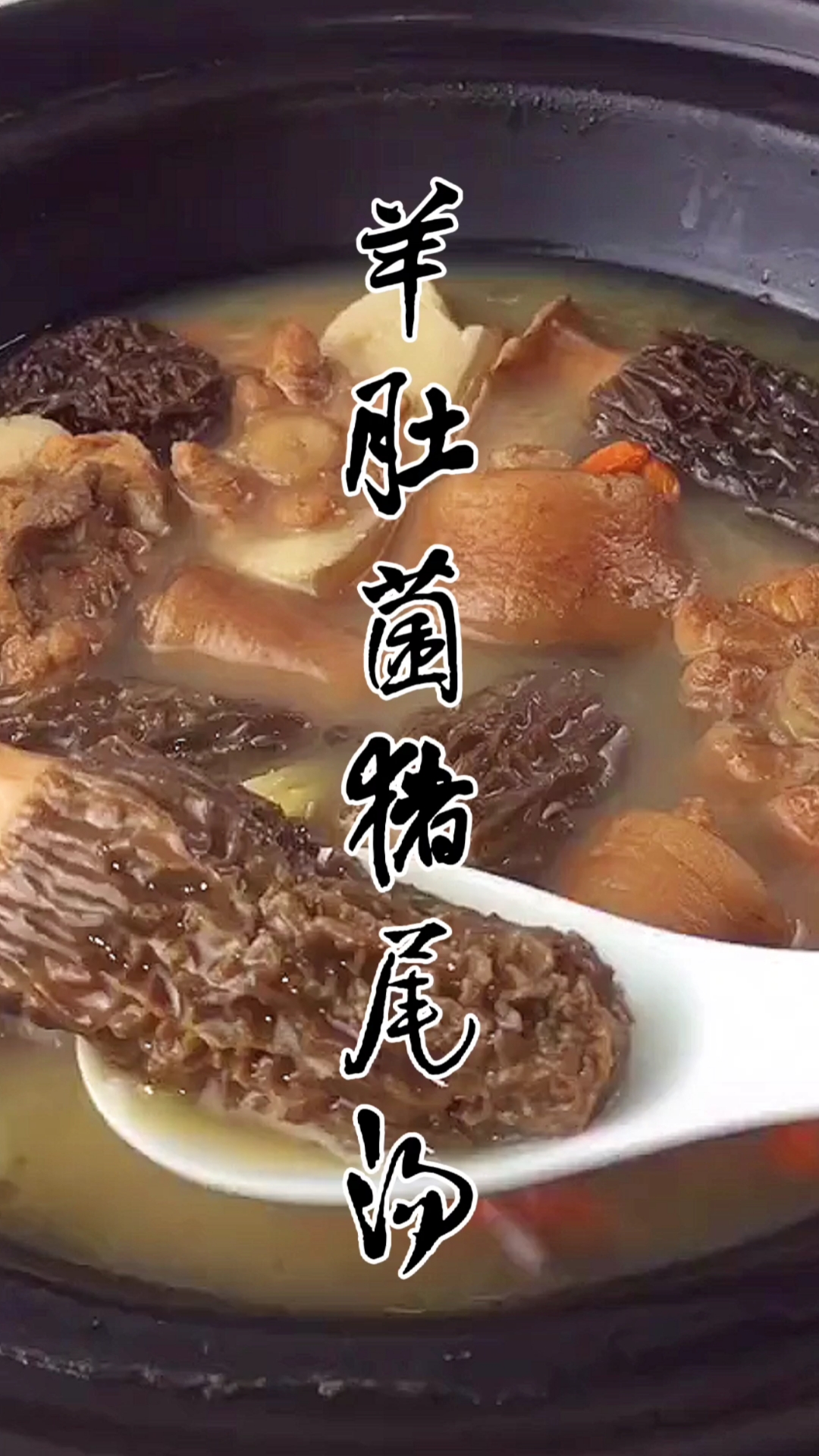 #美食#冬天喝羊肚菌猪尾汤,暖胃又健康。关注我,每天给你带来好吃的!