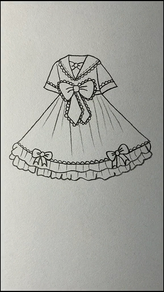 #简笔画#画一件夏天穿的漂亮裙子
