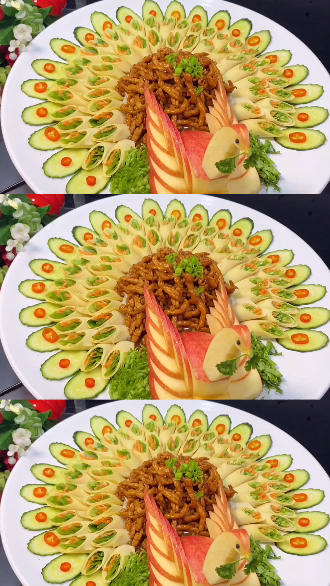 年夜饭寓意菜孔雀开屏、这样做好看还好吃