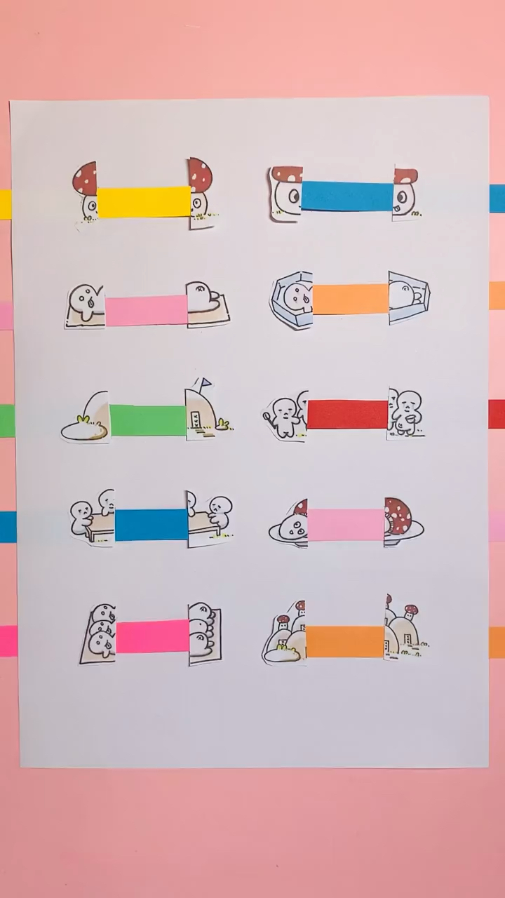 #手工制作#红伞伞白杆杆简笔画